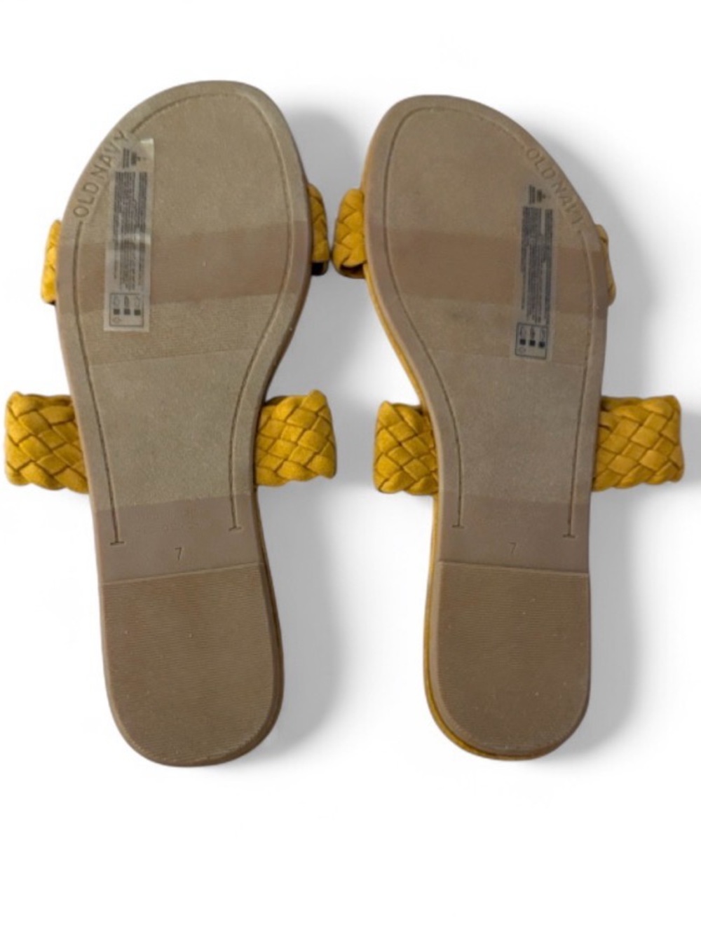 Old Navy Braided Faux Suede Slide Sandals Size 7 - Picture 3 of 12